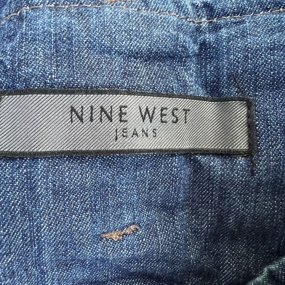 🎯NWOT Nine West Jeans Pleated Skirt Blue Size 6 - Picture 6 of 10